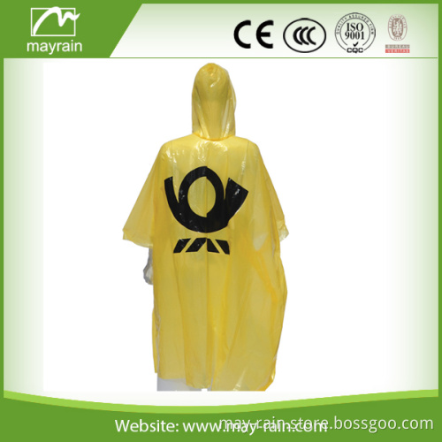 Best selling new design disposable PE rain poncho for men
